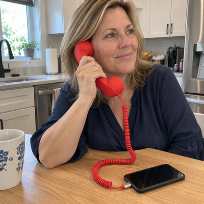 Retro Corded Telephone Handset