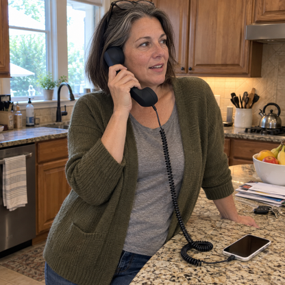 Retro Corded Telephone Handset