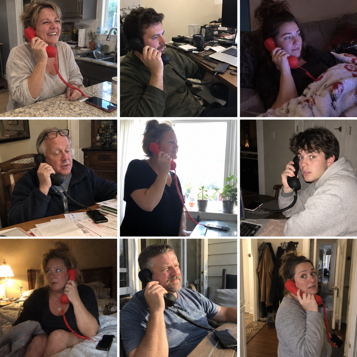 Retro Corded Telephone Handset