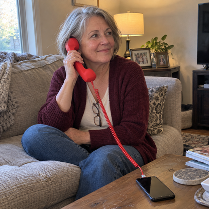 Retro Corded Telephone Handset
